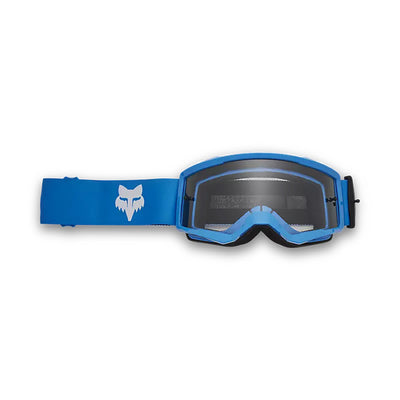 Fox Racing Youth Main Core Goggles True Blue - Front View with Side Strap