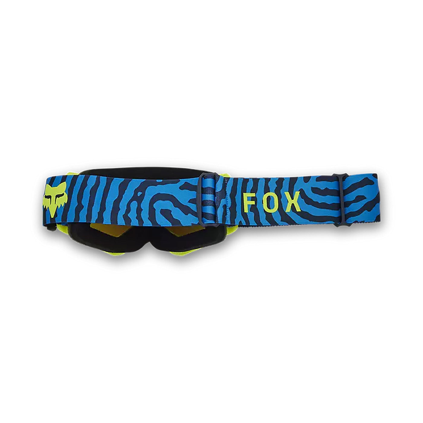 Fox Racing Youth Main Impression Mirrored Lens Goggle True Blue - Rear View with Side Strap