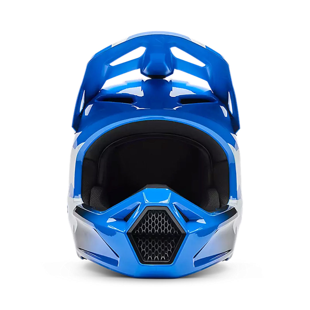 Fox Racing Youth V1 Shield Helmet Blue - Front View