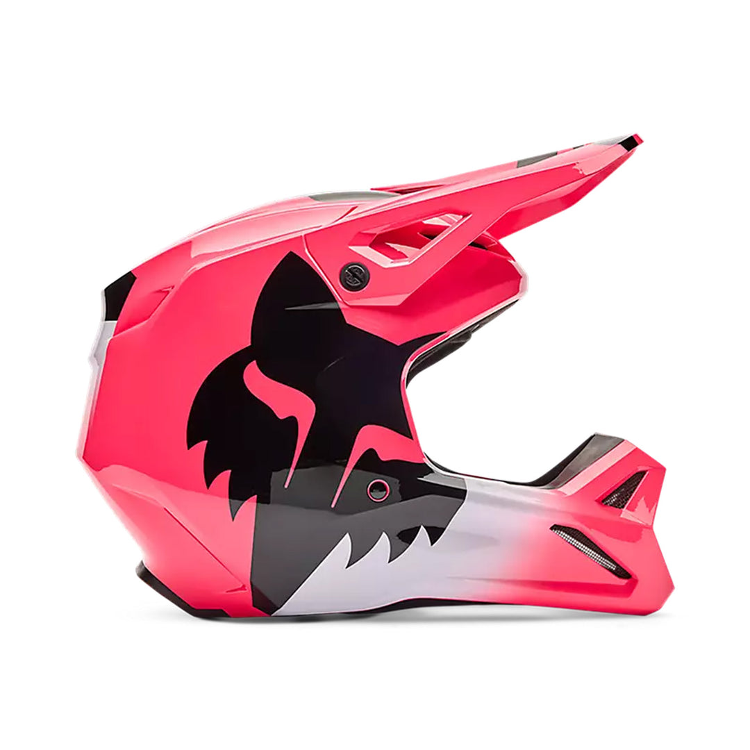 Fox Racing Youth V1 Shield Helmet Pink - Right Side View