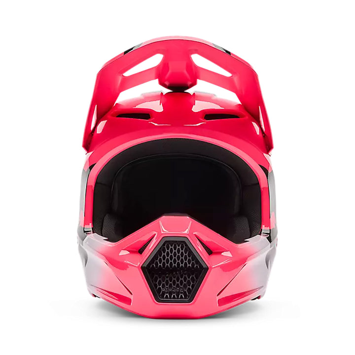 Fox Racing Youth V1 Shield Helmet Pink - Front View