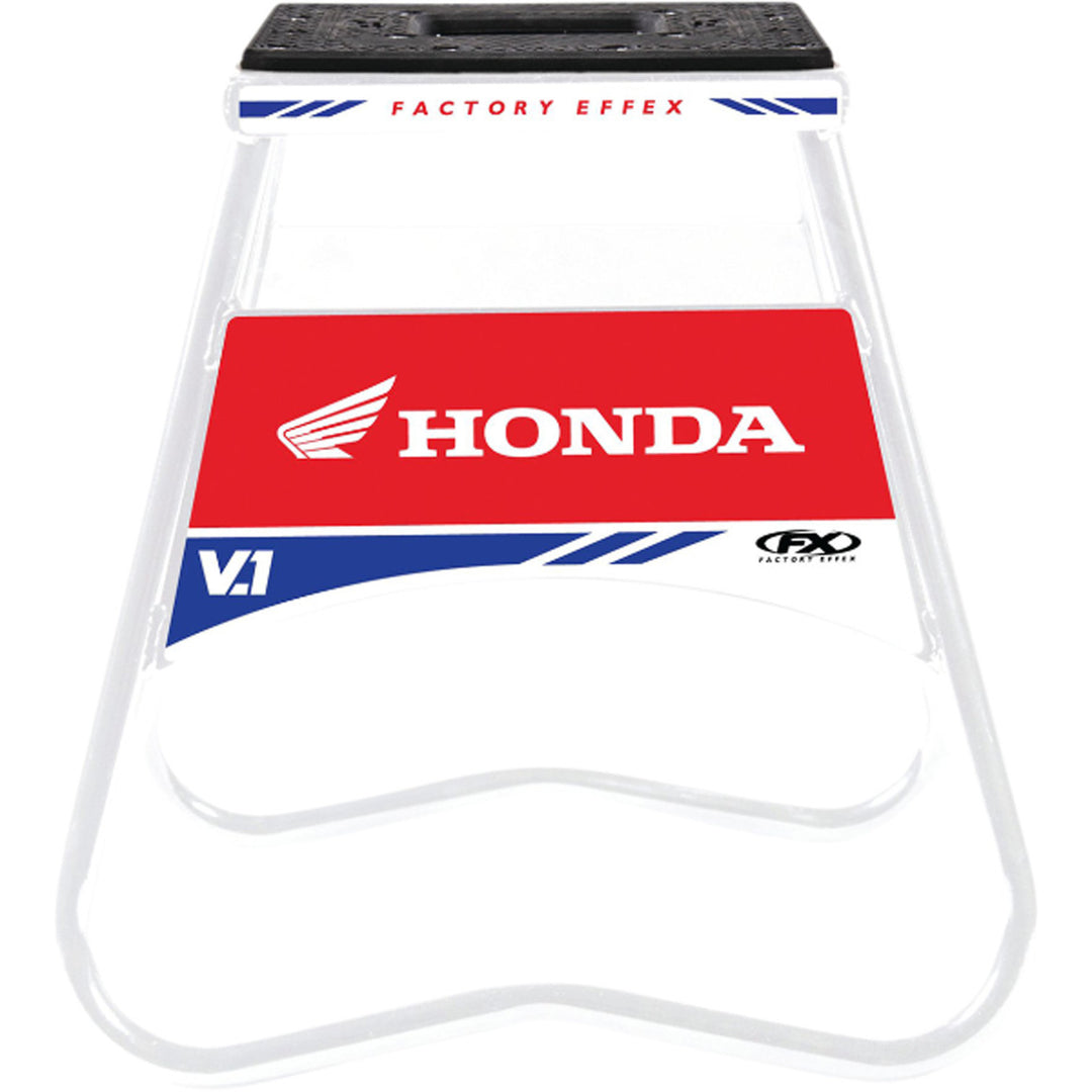 FACTORY EFFEX Bike Stand V.1 Honda White/Red - Full Front View