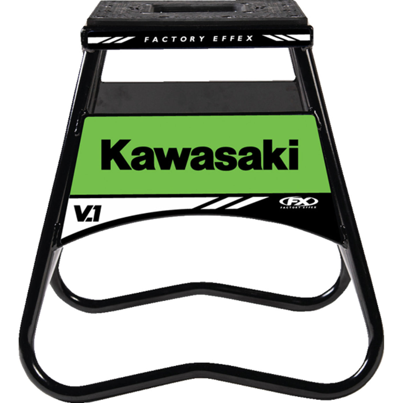 FACTORY EFFEX Bike Stand V.1 Kawasaki Black - Full Front View
