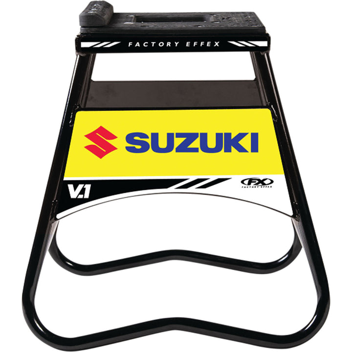 FACTORY EFFEX Bike Stand V.1 Suzuki Black/Yellow - Full Front View