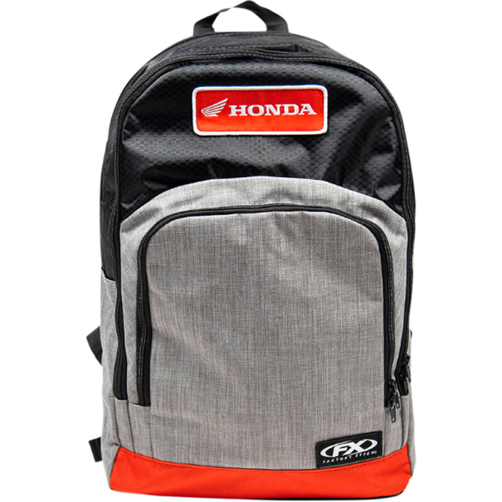 FACTORY EFFEX Standard Backpack Honda - Full View with Brand Logo Above Smaller Pocket