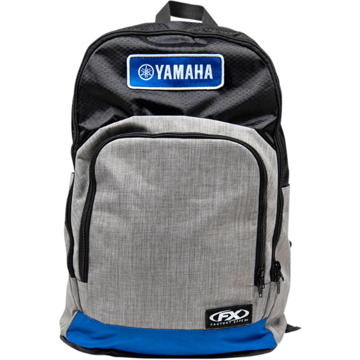 FACTORY EFFEX Standard Backpack Yamaha - Full View with Brand Logo Above Smaller Pocket