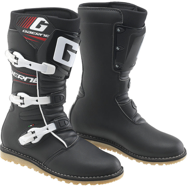 Gaerne Balance Classic Boots Black - Front Side View of Pair