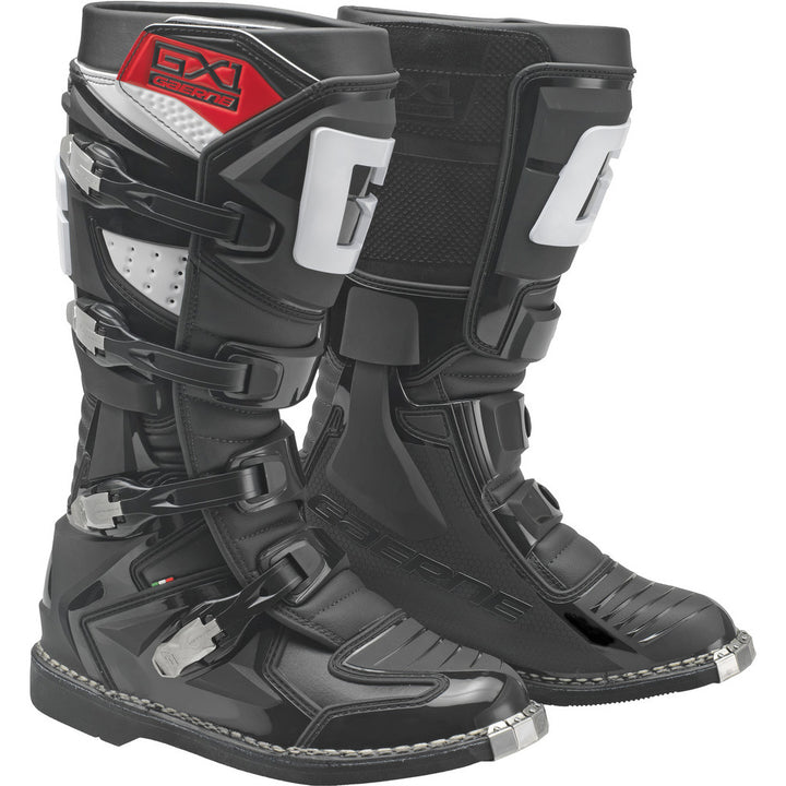 Gaerne GX-1 Boots Black - Front Side View of Pair