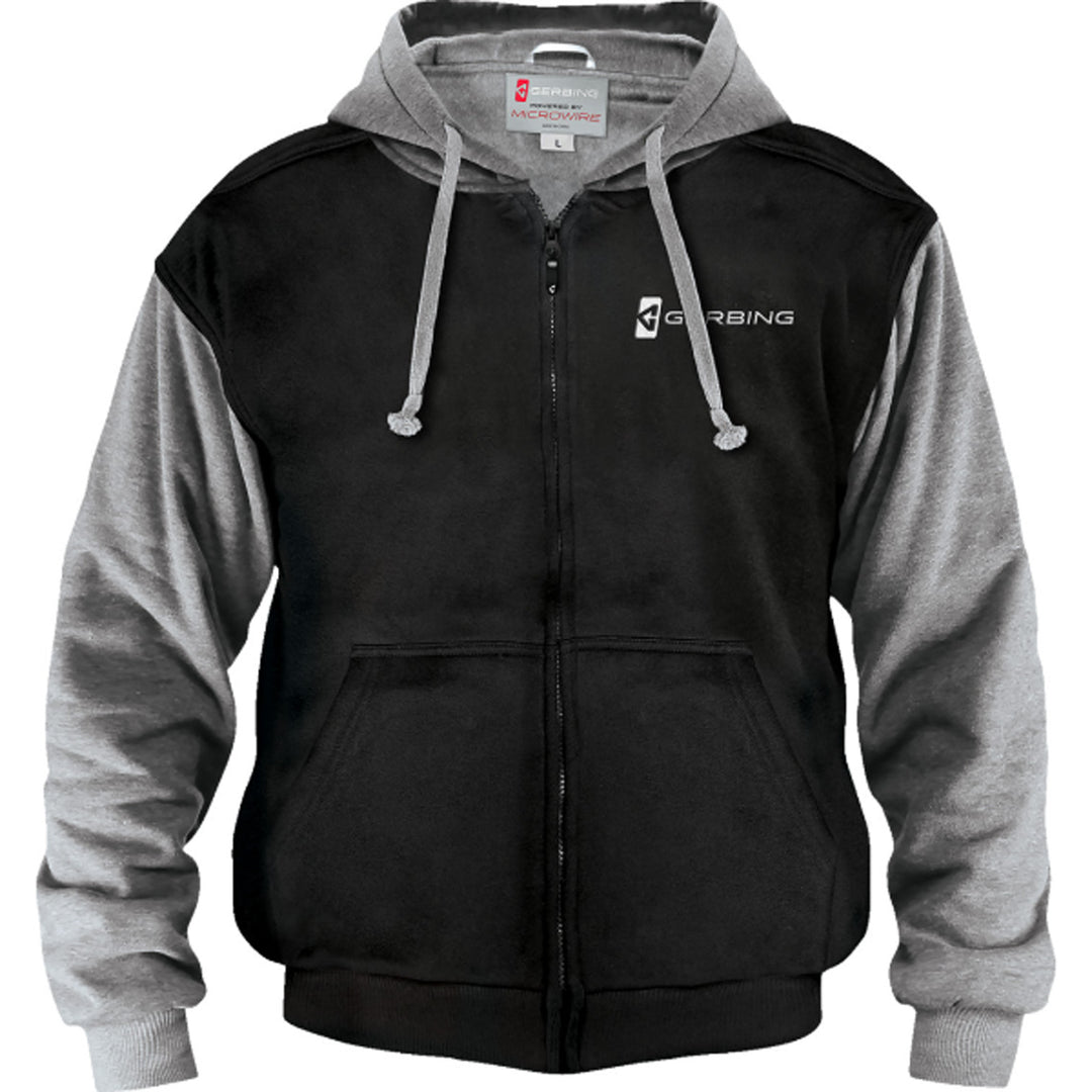 GERBING HEATED CLOTHING 7V Battery Heated Hoodie Black - Front View