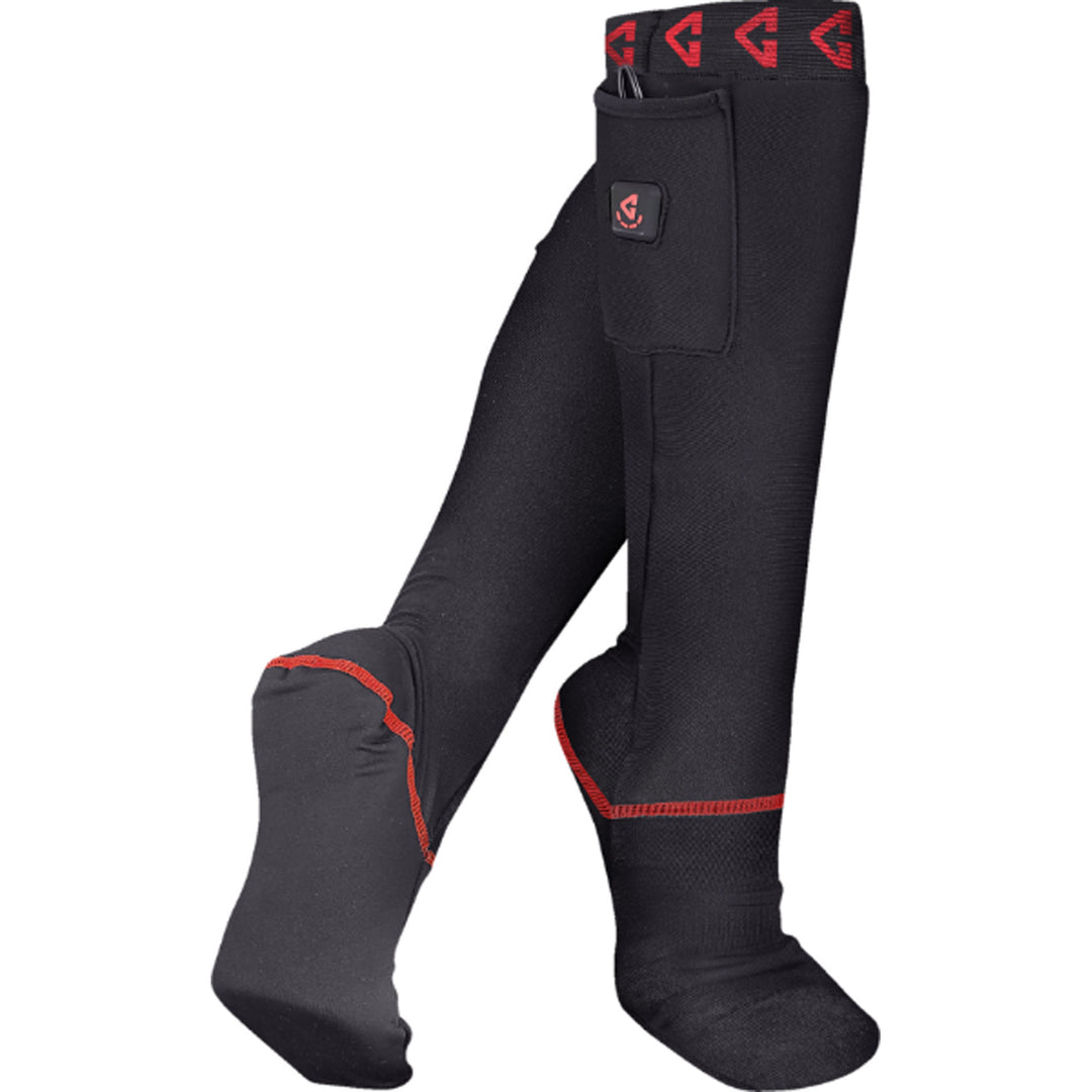 GERBING HEATED CLOTHING 7V Battery Heated Sock Liner Black - Front Side View of Pair