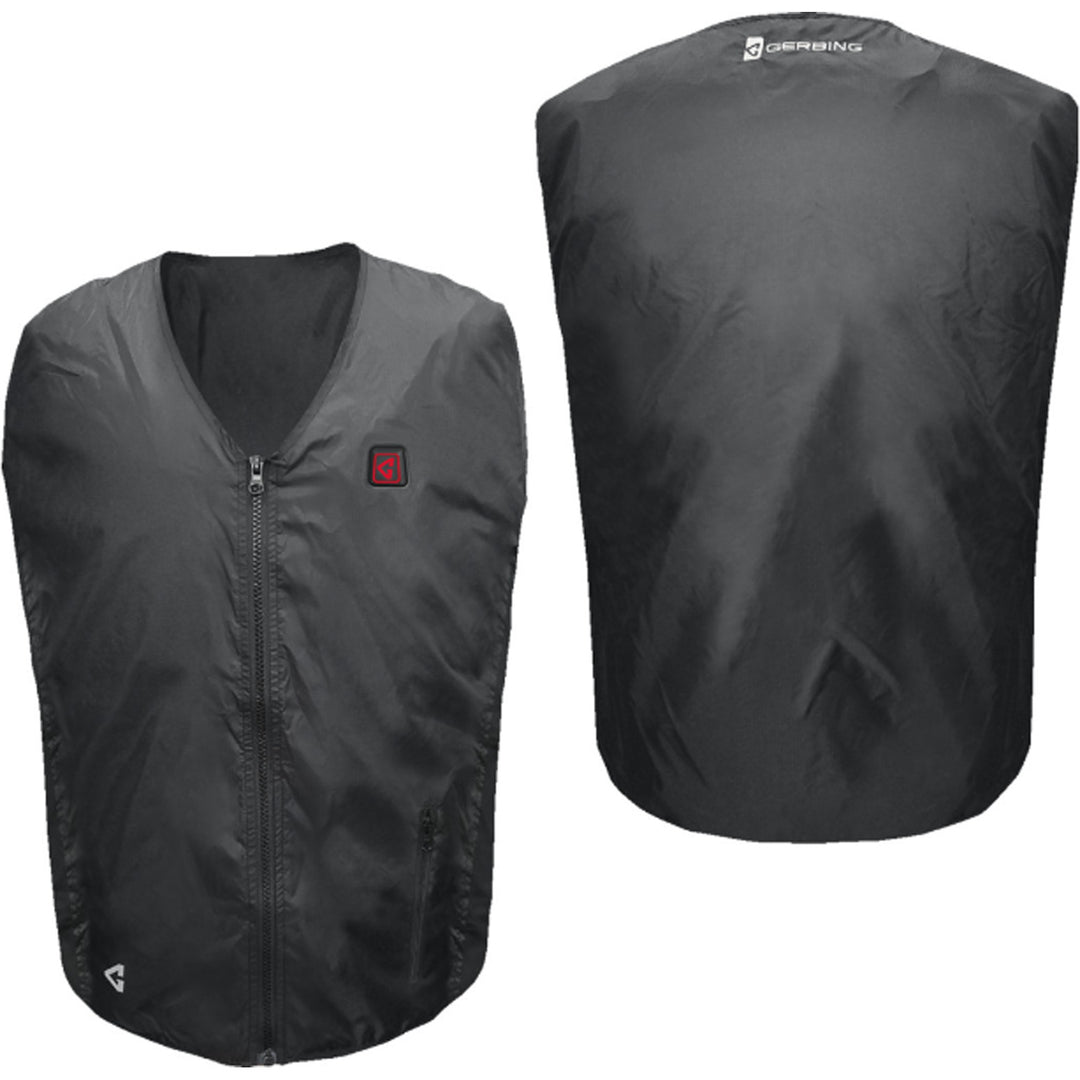 GERBING HEATED CLOTHING 7V Battery Heated Vest Liner Black - Front and Rear Views