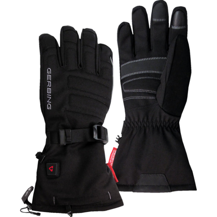 GERBING HEATED CLOTHING 7V S7 Battery Heated Gloves Black - Back of Hand and Palm Views