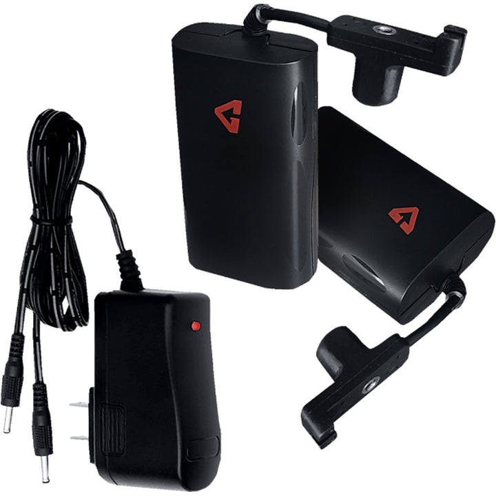 GERBING HEATED CLOTHING 7V S7 Battery Heated Gloves Black - Full View of External Batteries and Wall Charger