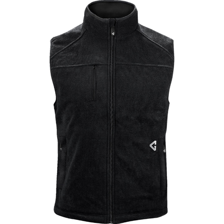 GERBING HEATED CLOTHING 7V Thermite Fleece Heated Vest 2.0 Black - Front View