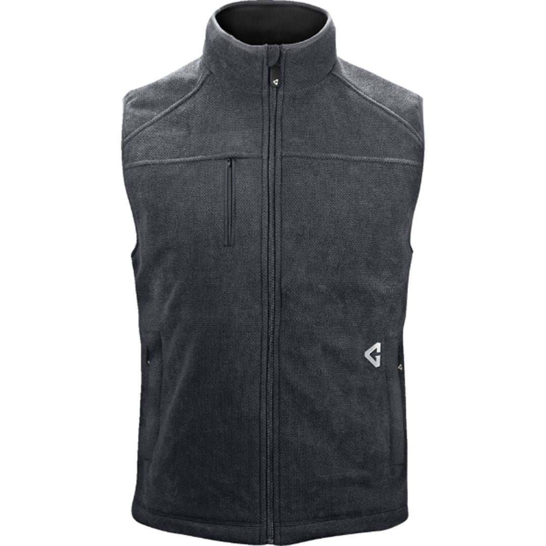 GERBING HEATED CLOTHING 7V Thermite Fleece Heated Vest 2.0 Gray - Front View