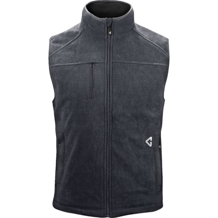 GERBING HEATED CLOTHING 7V Thermite Fleece Heated Vest 2.0 Gray - Front View