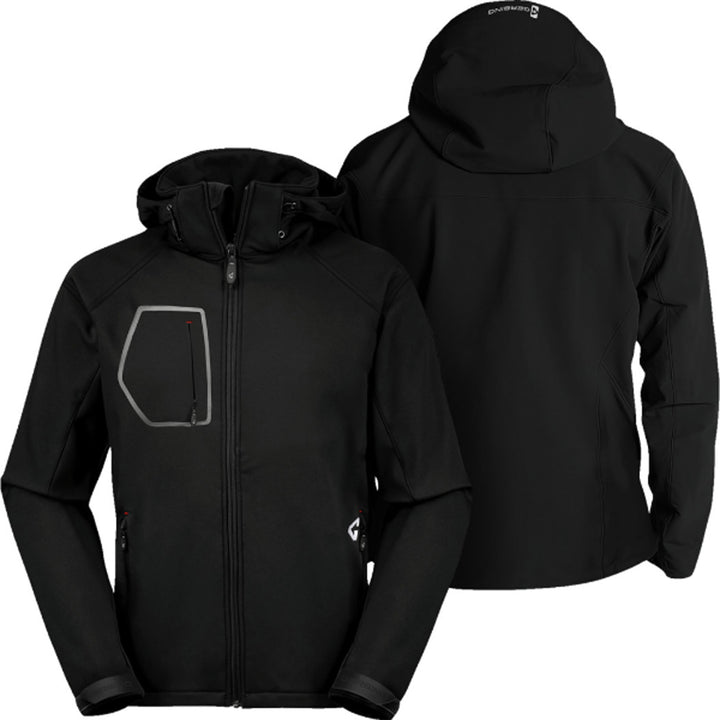 GERBING HEATED CLOTHING 7V Torrid Softshell Heated Jacket 2.0 Black - Front and Rear Views