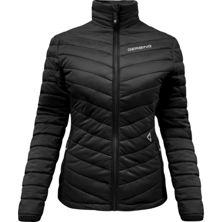 GERBING HEATED CLOTHING Women's 7V Khione Insulated Heated Puffer Jacket 2.0 Black - Front View