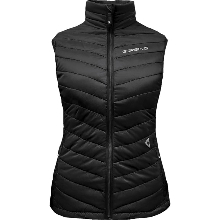 GERBING HEATED CLOTHING Women's 7V Khione Puffer Heated Vest 2.0 Black - Front View
