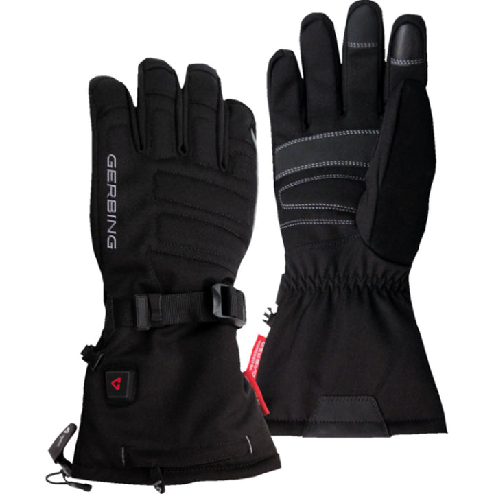 GERBING HEATED CLOTHING Women's 7V S7 Battery Heated Gloves Black - Back of Hand and Palm Views