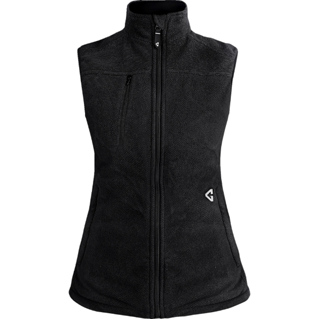 GERBING HEATED CLOTHING Women's 7V Thermite Fleece Heated Vest 2.0 Black - Front View