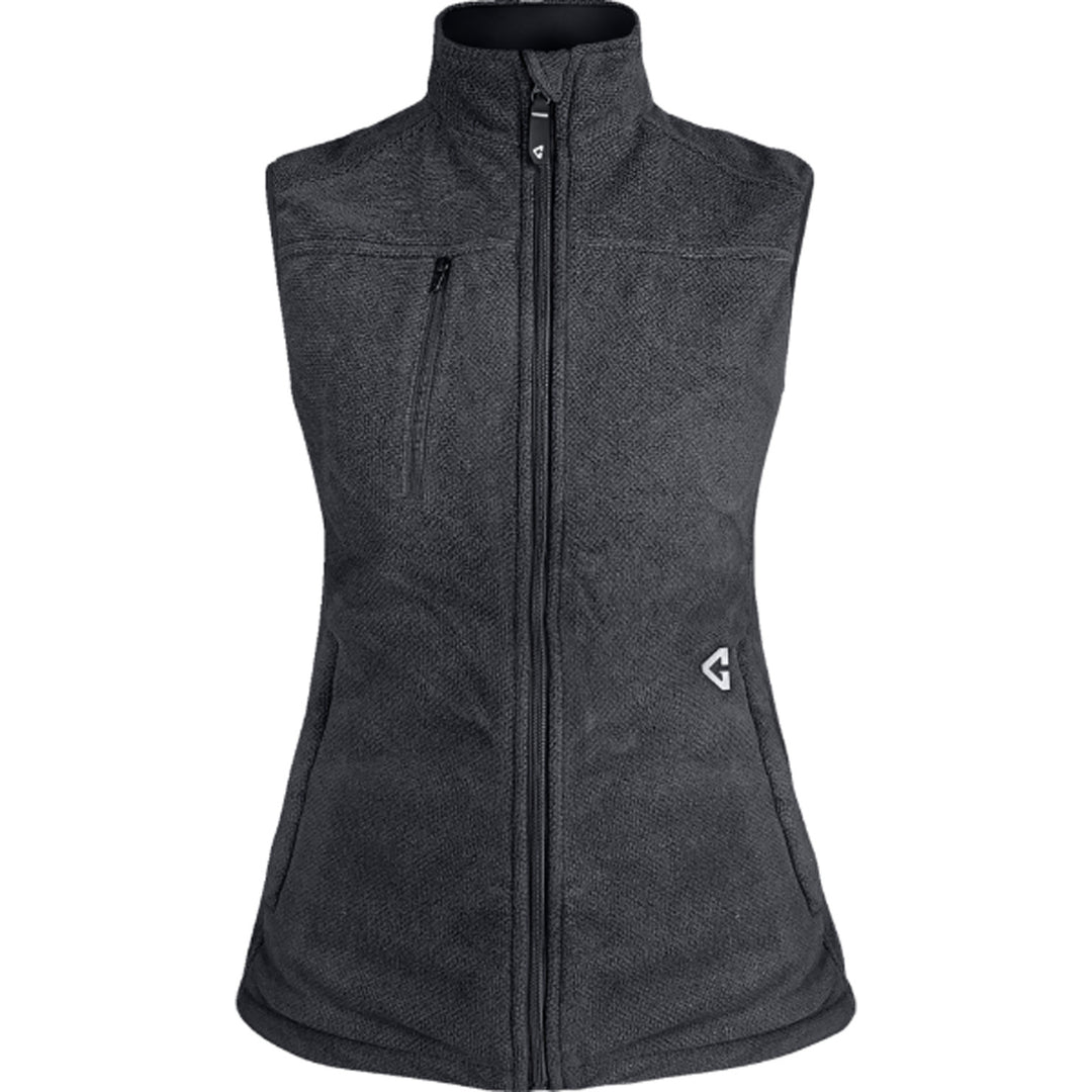 GERBING HEATED CLOTHING Women's 7V Thermite Fleece Heated Vest 2.0 Gray - Front View