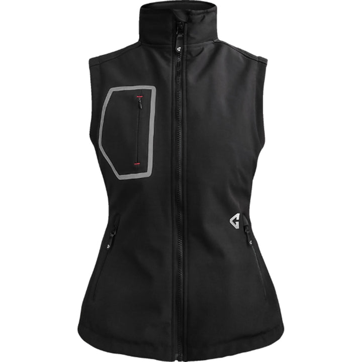 GERBING HEATED CLOTHING Women's 7V Torrid Softshell Heated Vest 2.0 Black - Front View