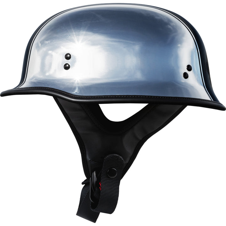 Highway 21 9MM German Beanie Helmet Chrome - Side View
