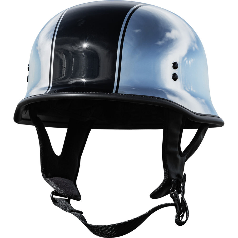 Highway 21 9MM German Beanie Helmet Chrome - Front Side View