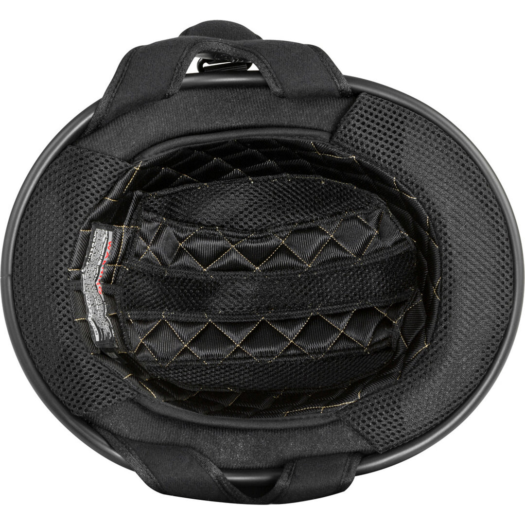 Highway 21 .357 Solid Half Helmet Gloss Black - Bottom Up View