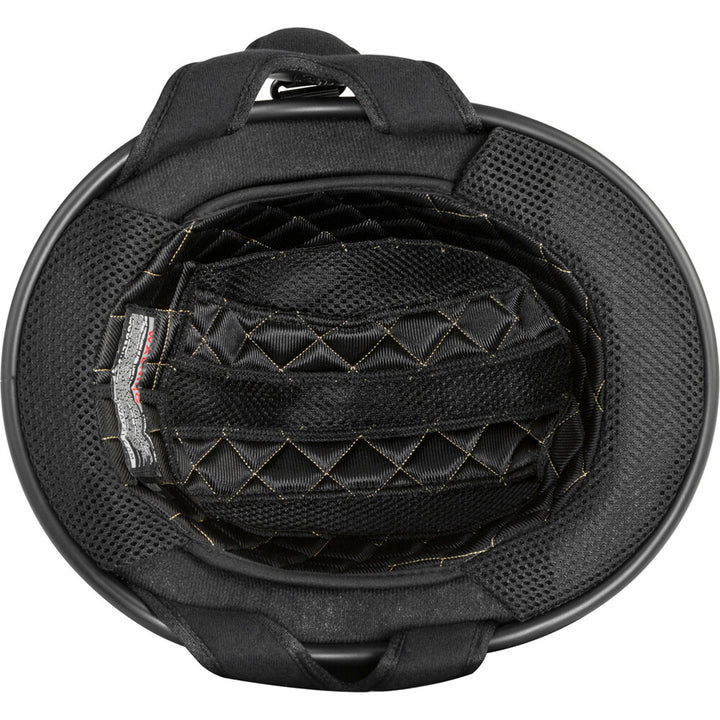 Highway 21 .357 Solid Half Helmet Gloss Black - Bottom Up View