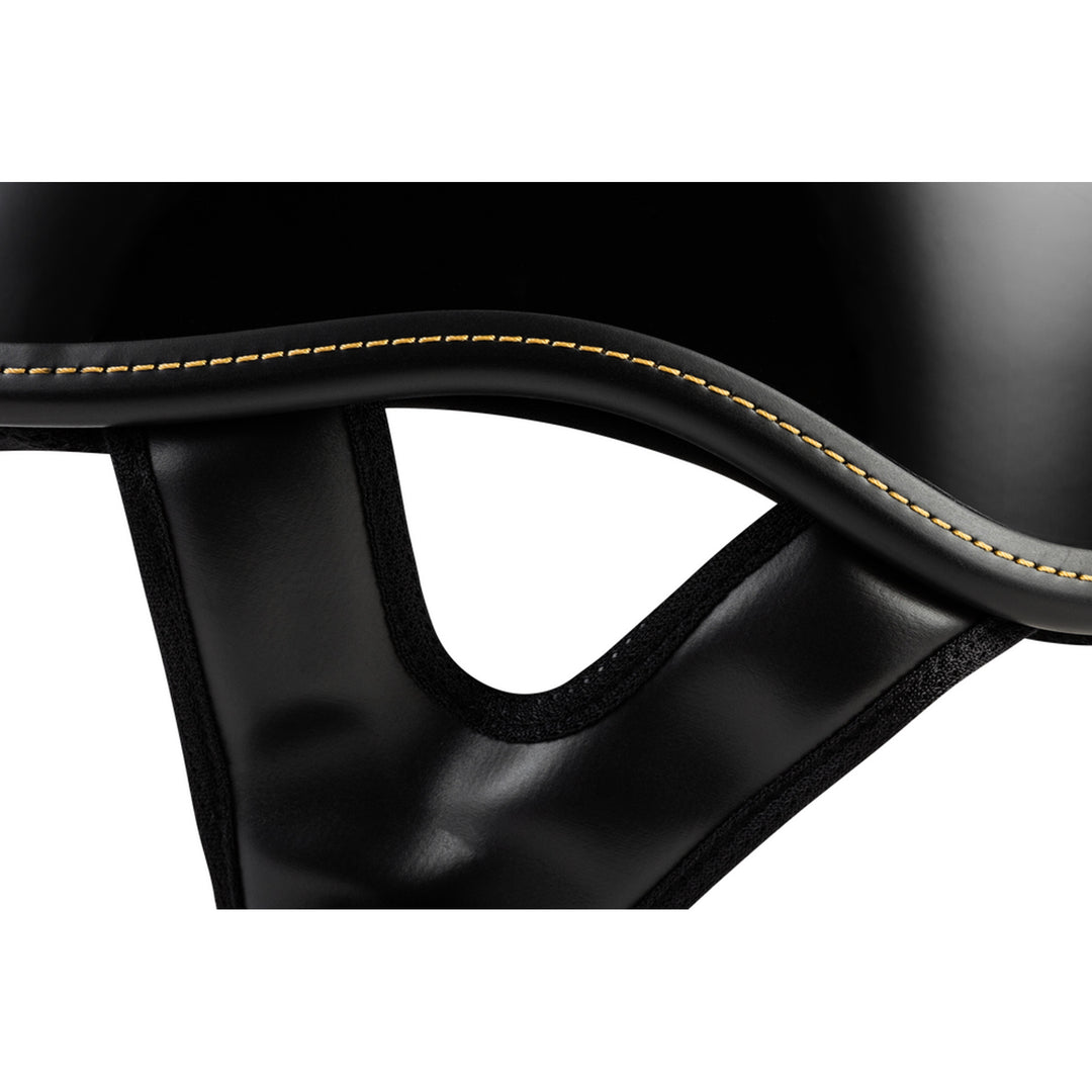 Highway 21 .357 Solid Half Helmet Gloss Black - Close-Up of Side Strap