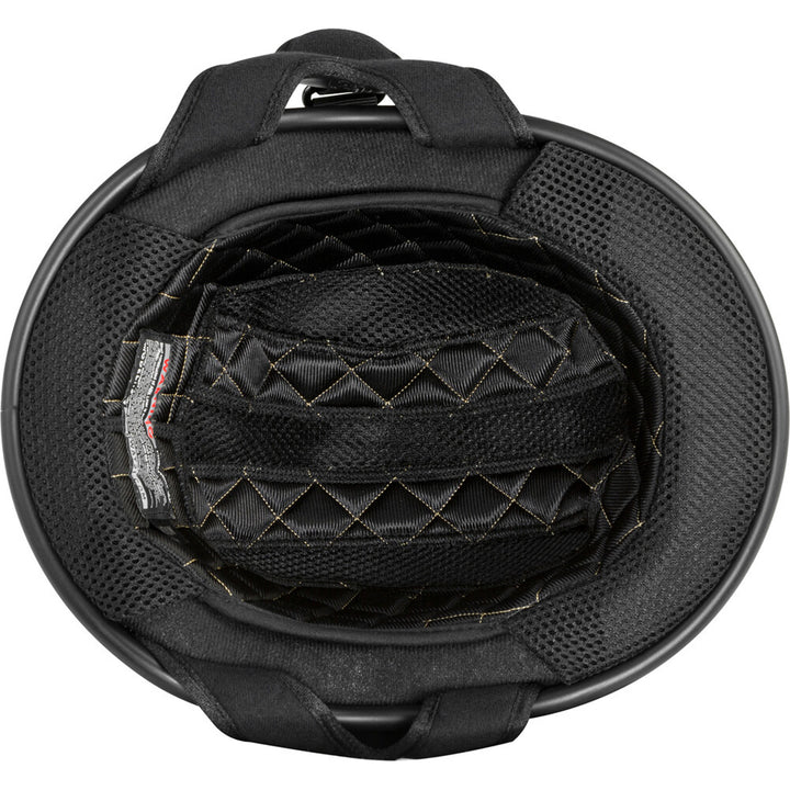 Highway 21 .357 Solid Half Helmet Matte Black - Bottom Up View