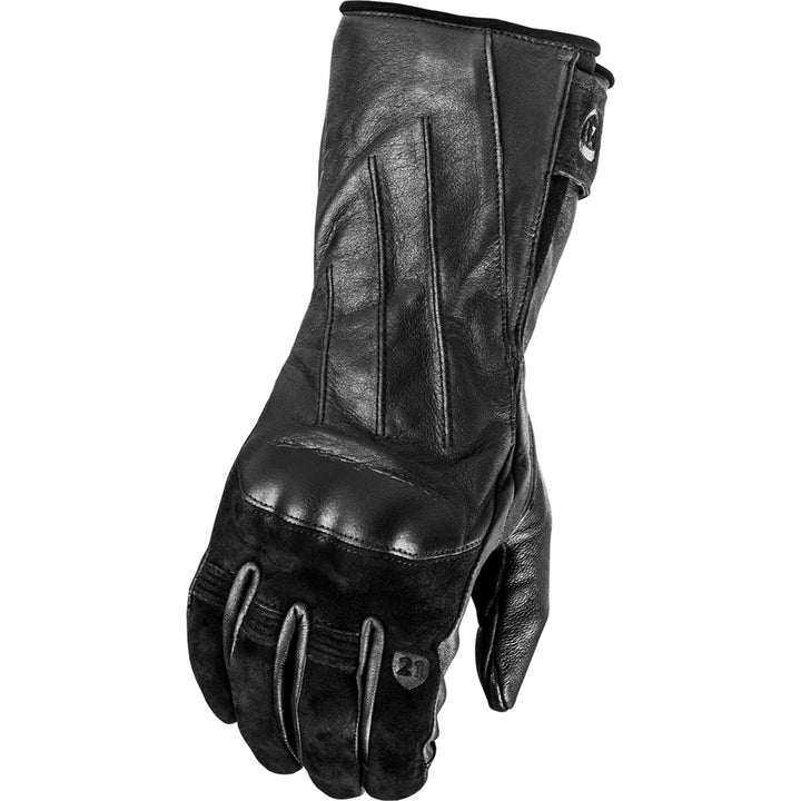 Highway 21 Hook Gloves Black - Back of Hand View