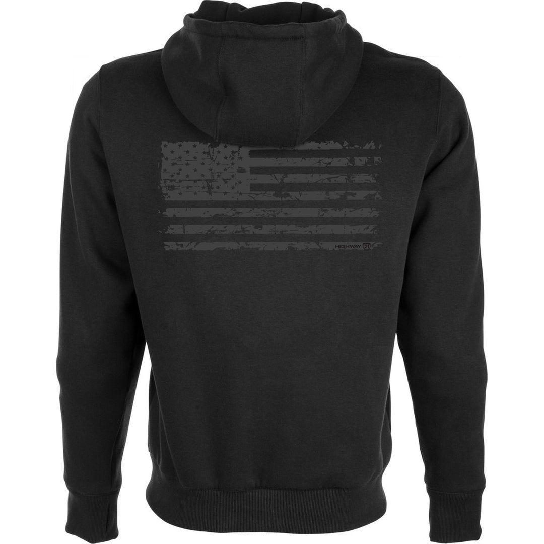 Highway 21 Industry Graphic Hoodie Black - Rear View