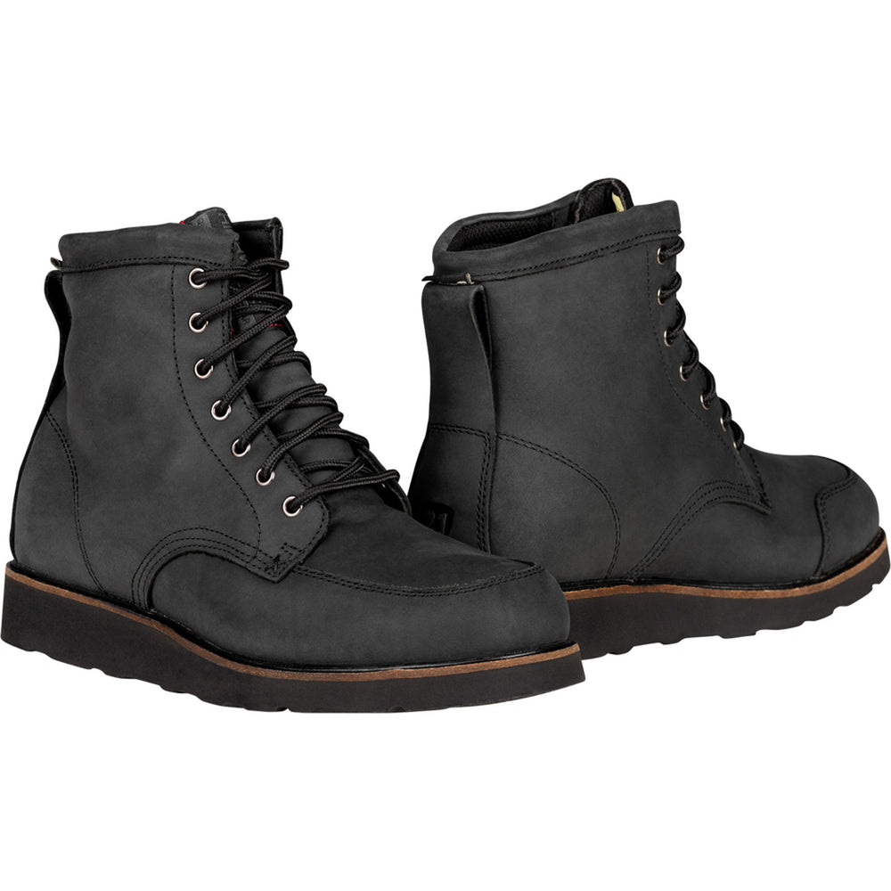 Highway 21 Journeyman Boots Black - Front Side and Rear Side View of Pair
