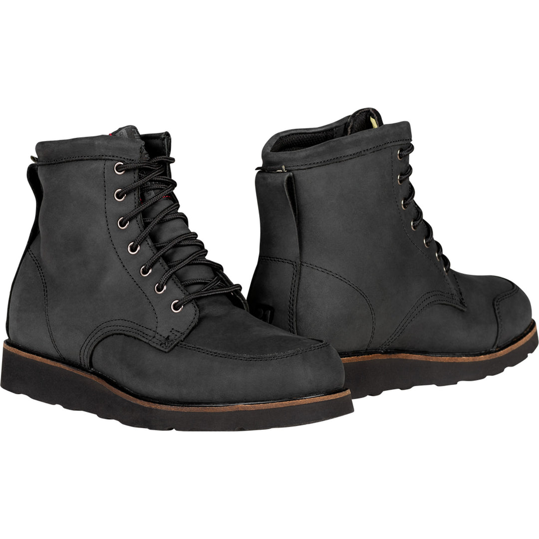 Highway 21 Journeyman Boots Black - Front Side and Rear Side View of Pair