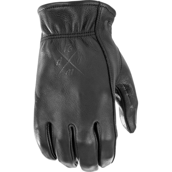 Highway 21 Louie Gloves Black - Back of Hand View