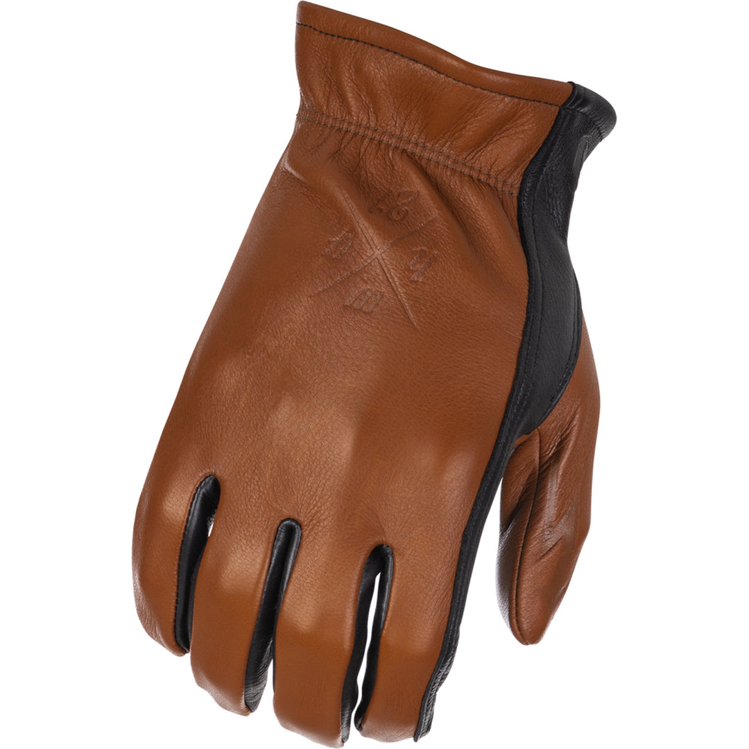 Highway 21 Louie Gloves Black/Tan - Back of Hand View