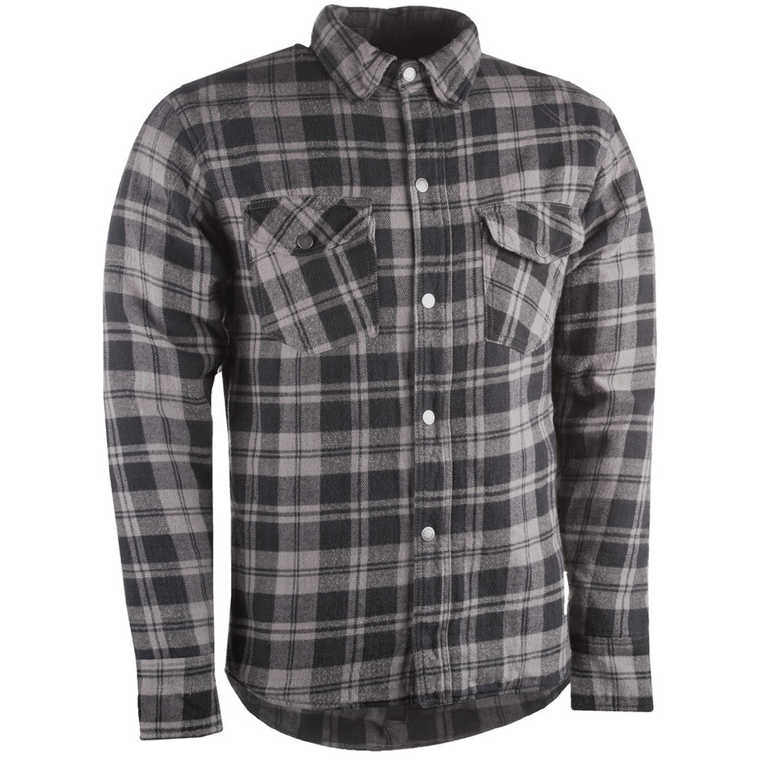 Highway 21 Marksman Riding Flannel Black/Grey - Front View