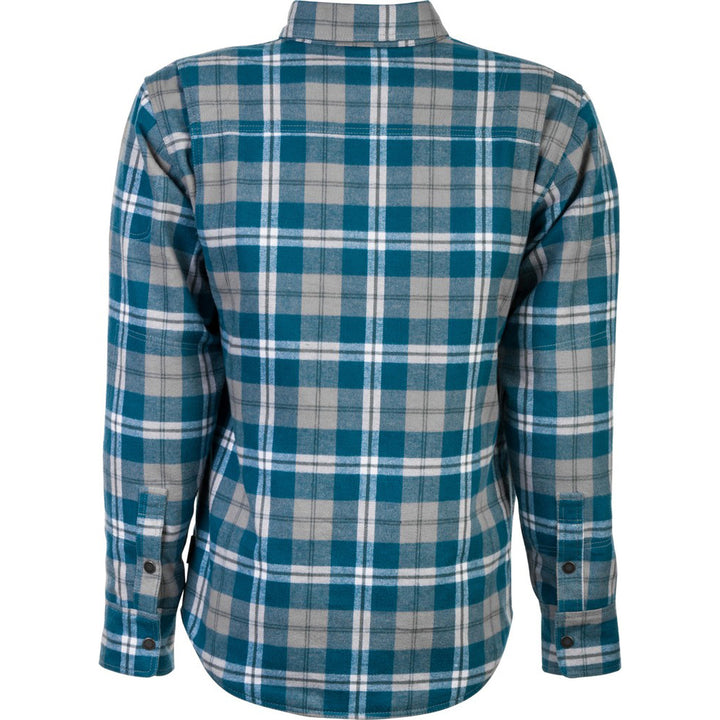 Highway 21 Marksman Riding Flannel Grey/Blue - Rear View