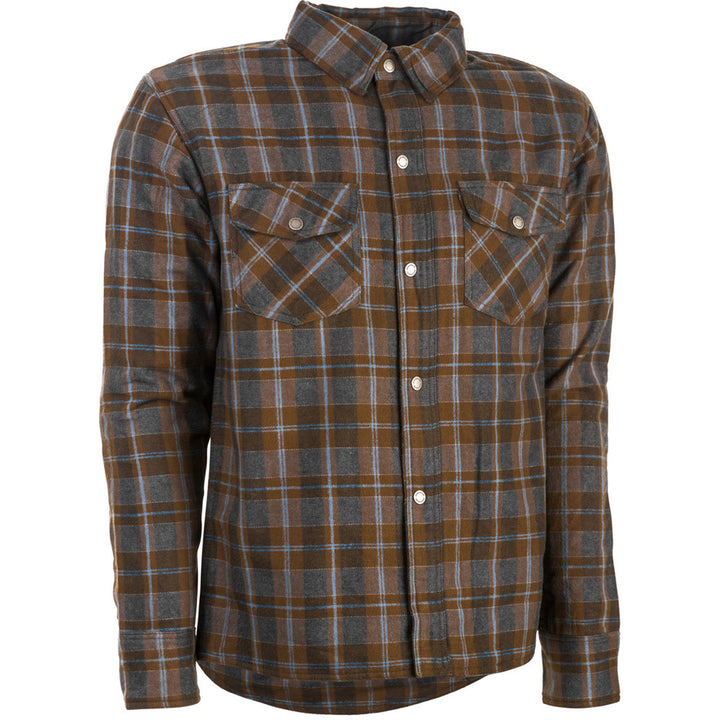Highway 21 Marksman Riding Flannel Brown/Tan - Front View