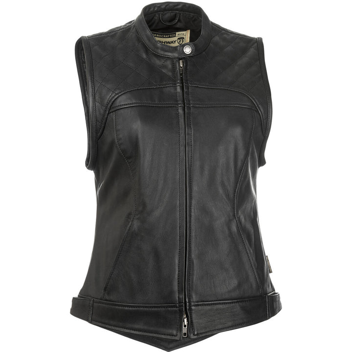 Highway 21 Women's Ava Vest Black - Front View