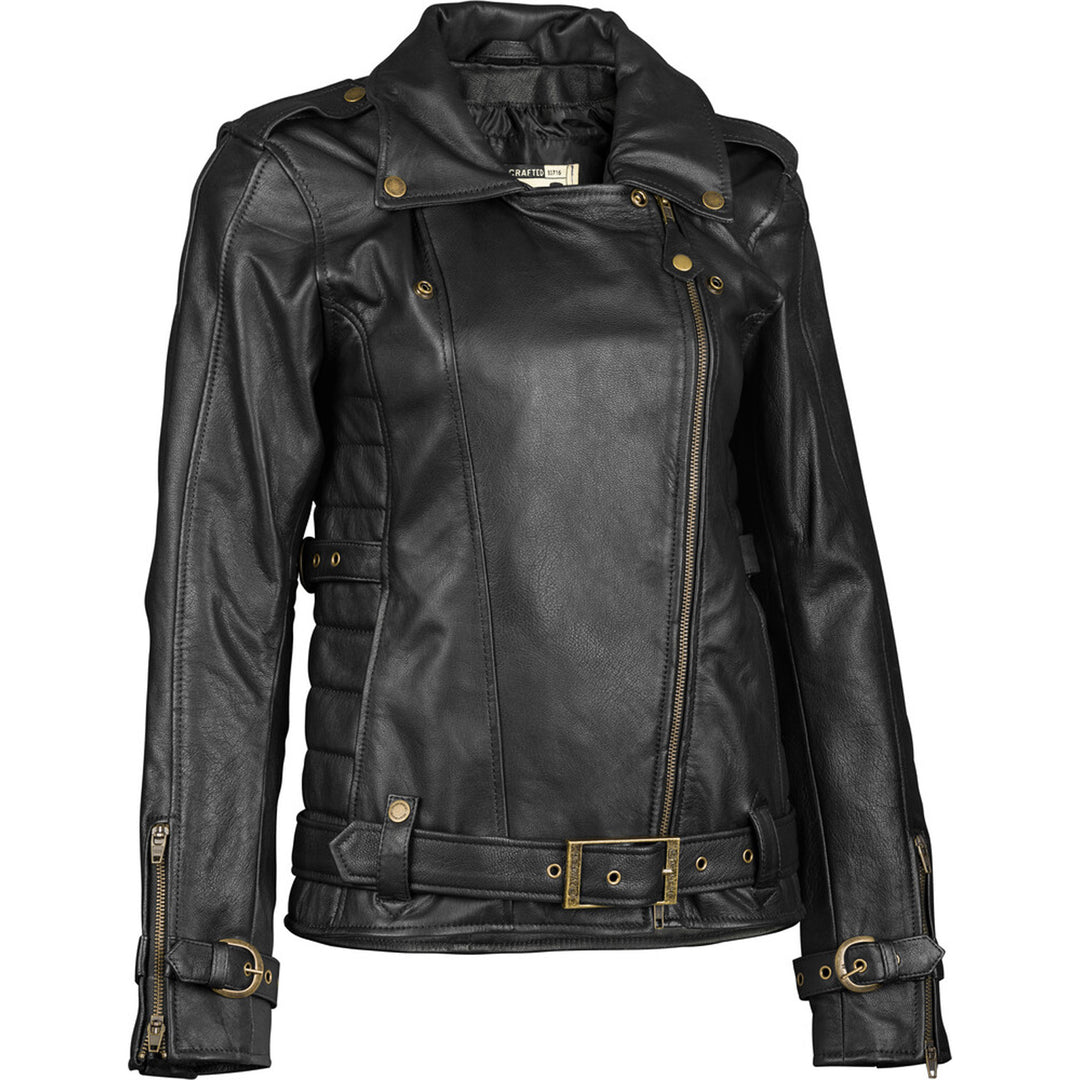 Highway 21 Women's Pearl Jacket Black - Front View