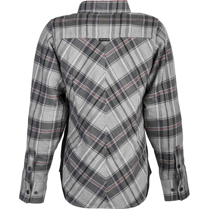 Highway 21 Women's Rogue Riding Flannel Pink/Grey - Rear View