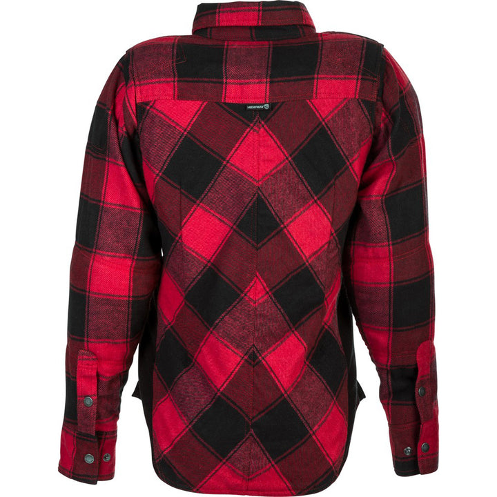Highway 21 Women's Rogue Riding Flannel Red/Black - Rear View