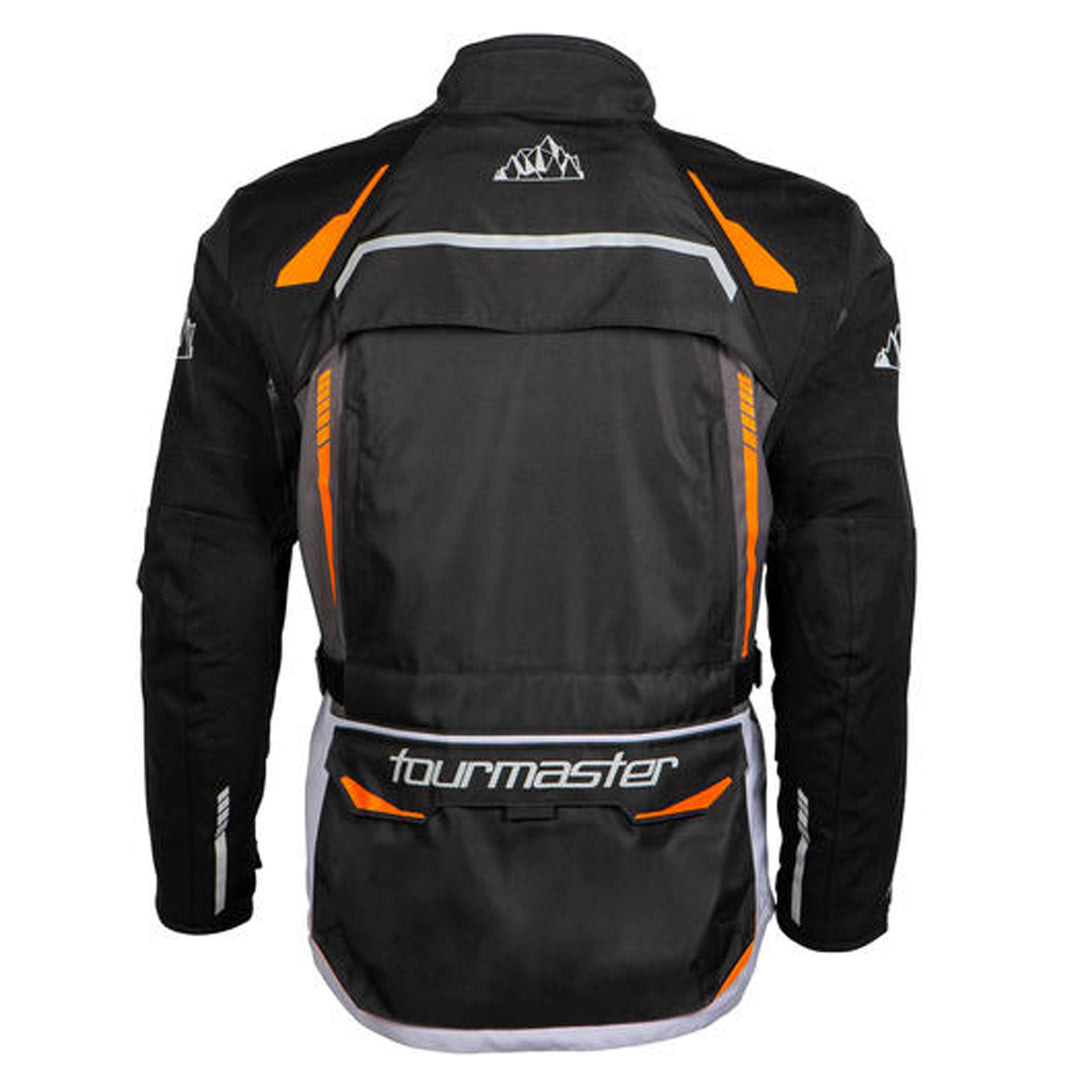 Tourmaster Horizon Line Highlander WP Jacket Black/Orange - Rear View