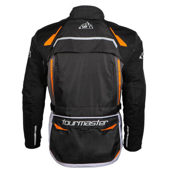 Tourmaster Horizon Line Highlander WP Jacket Black/Orange - Rear View