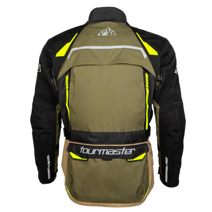 Tourmaster Horizon Line Highlander WP Jacket Olive - Rear View