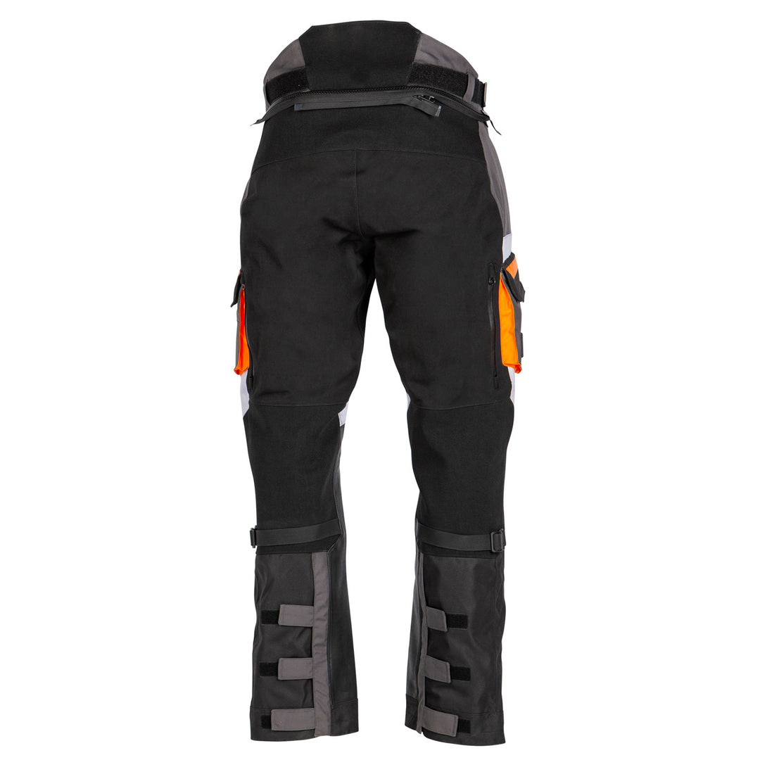 Tourmaster Horizon Line Highlander WP Pant Black/Orange - Rear View